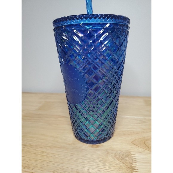 NWT Starbucks 16oz “JEWELED AZURE” Blue Grande - Picture 6 of 8